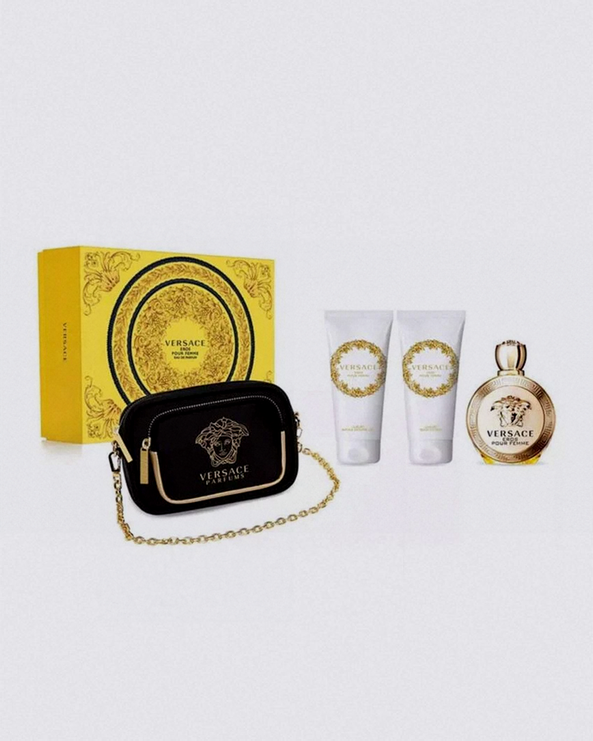 VERSACE EROS POUR FEMME EAU DE PARFUM & BODY LOTION & SHOWER GEL